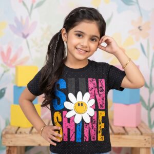Little Miss Sunshine Graphic Tee – Jet Black