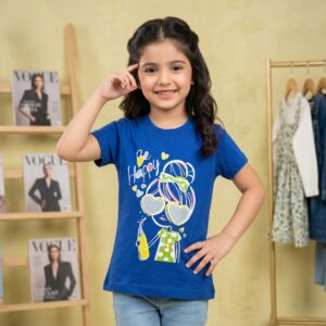 Retro Vibe Fashion Graphic Tee – Royal Blue