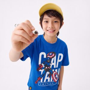 Kids' Marvel Captain America Graphic Tee – Royal Blue