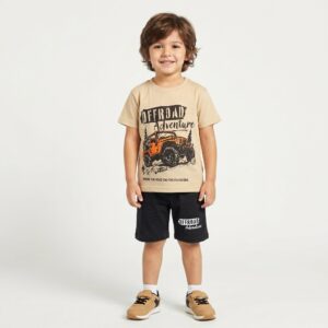 Kids' "Offroad Adventure" 2-Piece T-Shirt & Shorts Set